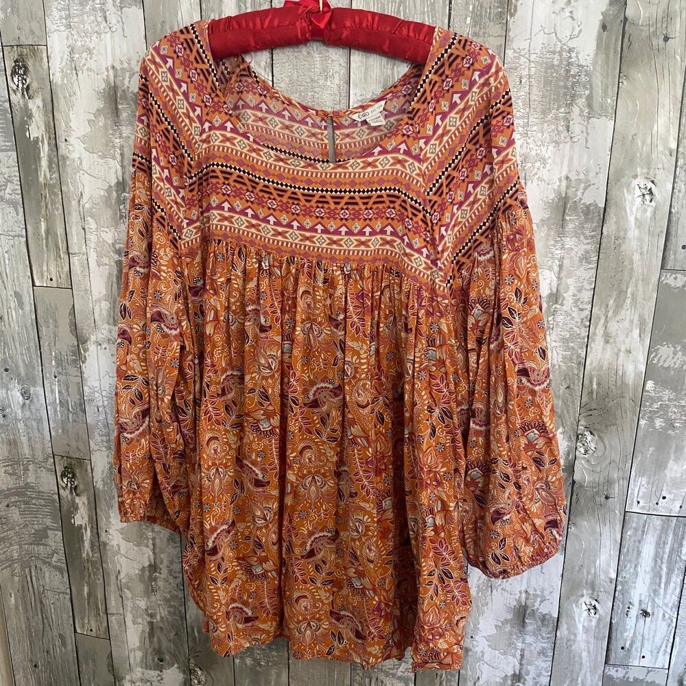 Cato plus size fall floral long sleeve top 22/24W